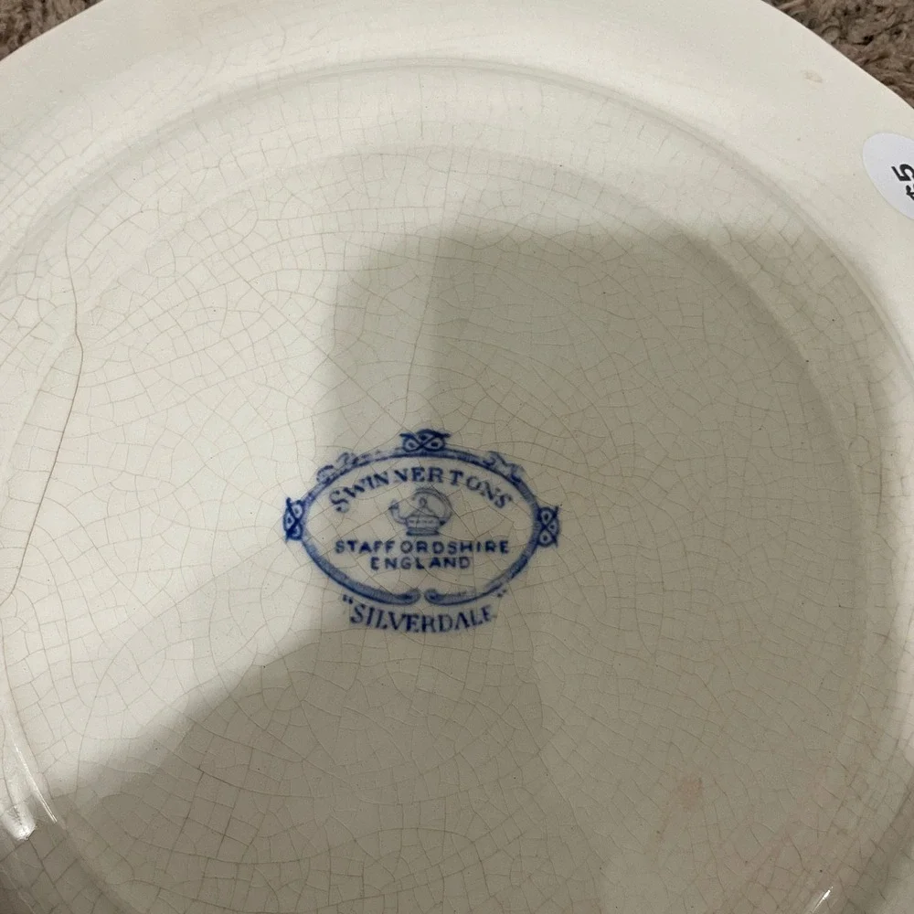 Vintage Swinnertons Staffordshire England Silverdale Blue White Transferware Set